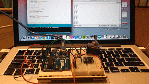 Values show up properly in the Arduino IDE serial monitor.